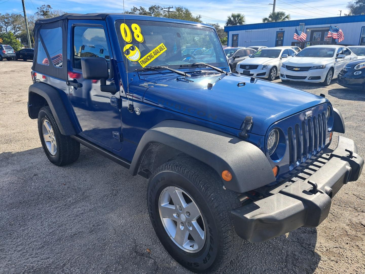 2008 Blue /BLACK Jeep Wrangler Rubicon (1J4GA64118L) with an 3.8L V6 OHV 12V engine, located at 1181 Aurora Rd, Melbourne, FL, 32935, (321) 241-1100, 28.132914, -80.639175 - Photo#2